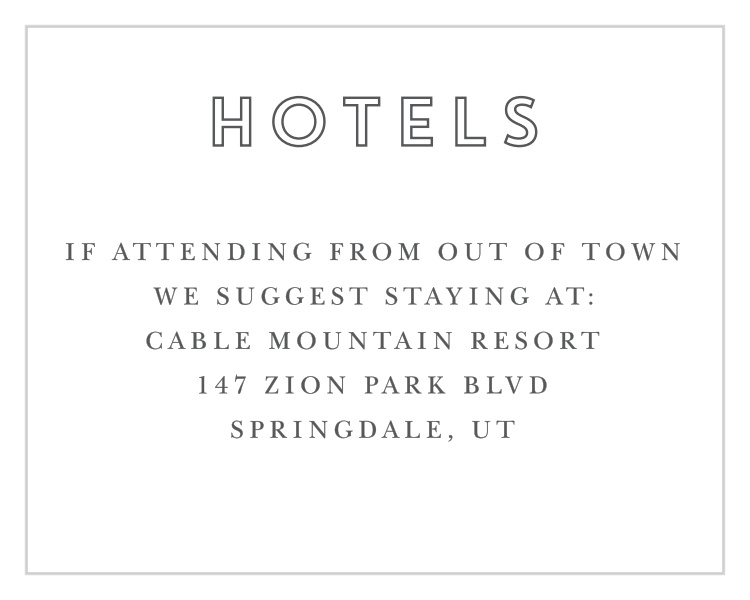 Chalkboard Bar Mitzvah Lodging Cards
