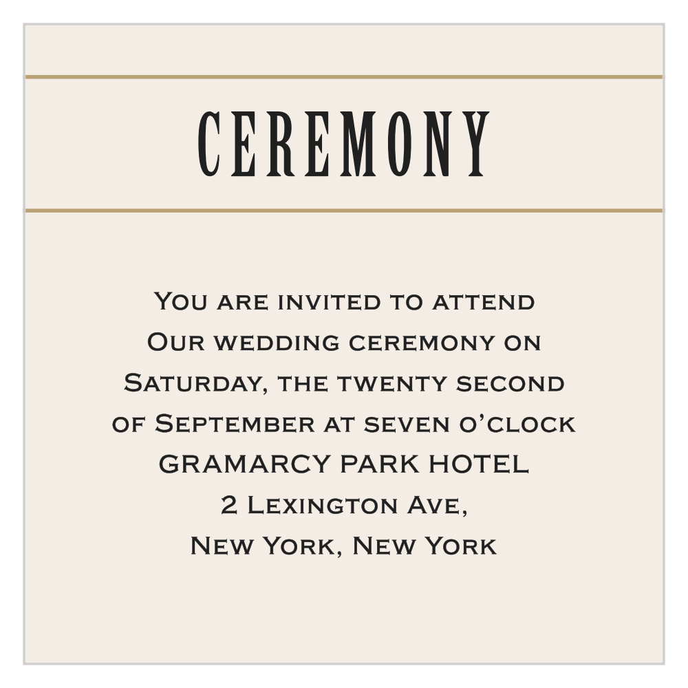 Diamond Field Ceremony Cards