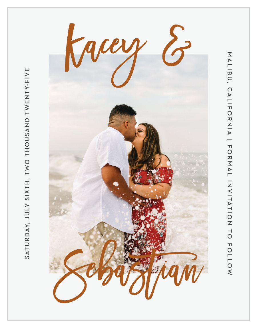 Tea Photo Collage Save the Date Magnets