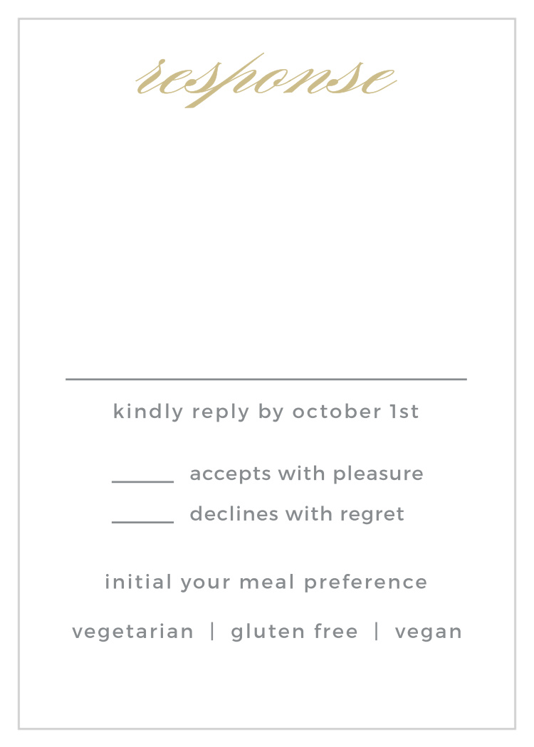 Golden City Bat Mitzvah Response Cards