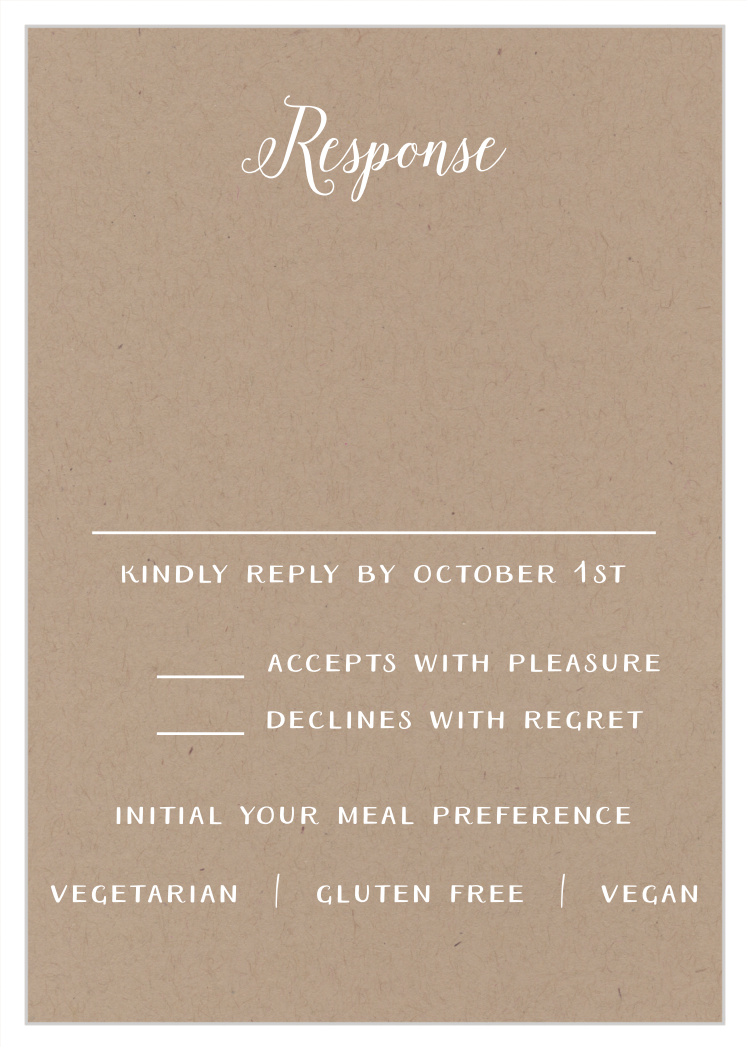 Rustic Party Bat Mitzvah Response Cards