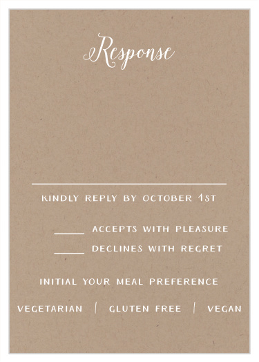Rustic Party Bat Mitzvah Response Cards