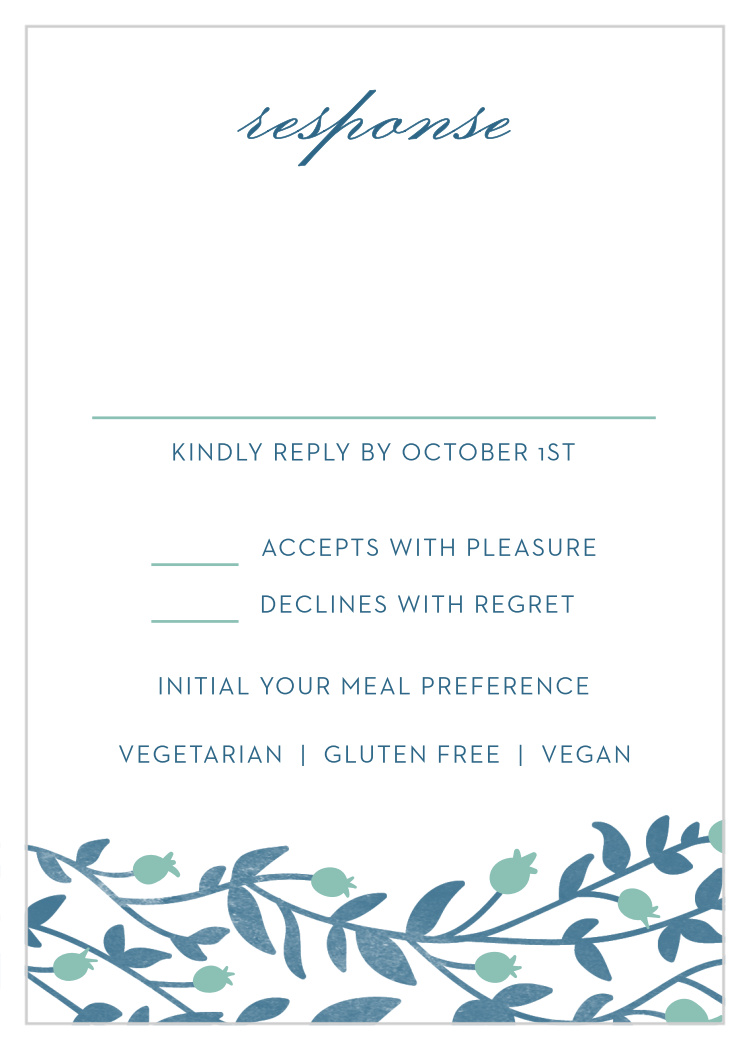 Vintage Vines Bat Mitzvah Response Cards