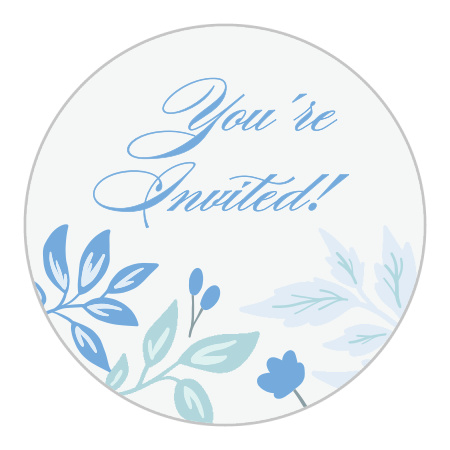 Floral Star Bat Mitzvah Stickers
