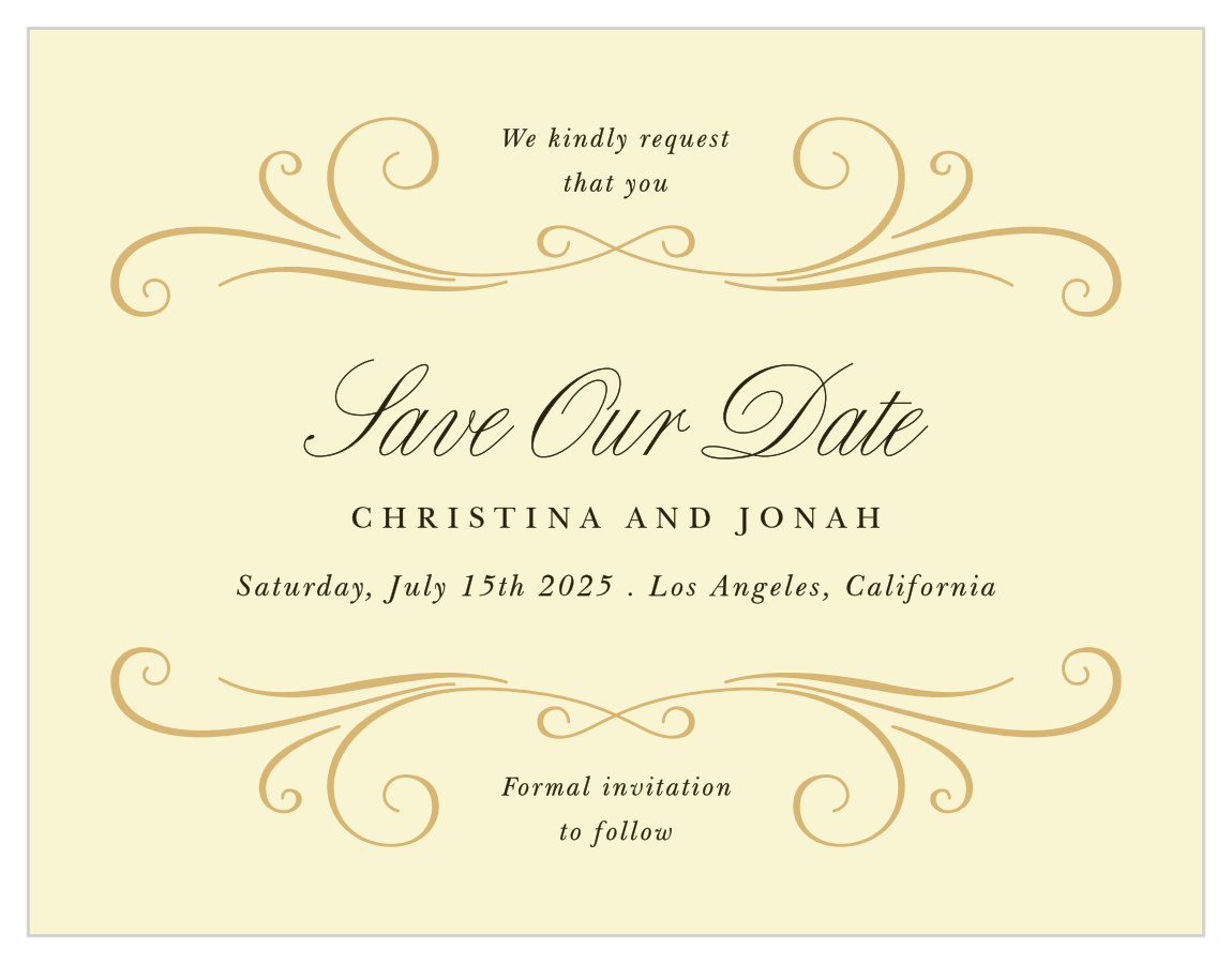 Old World Vintage Save the Date Magnets
