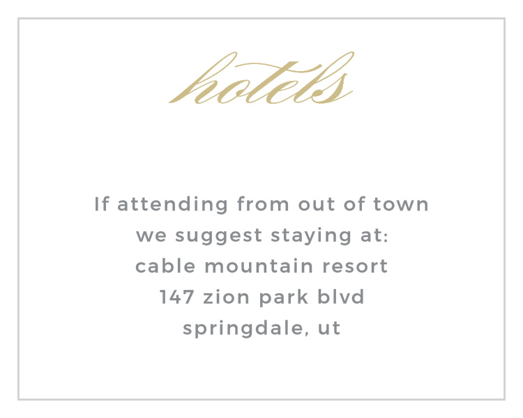 Golden City Bat Mitzvah Lodging Cards