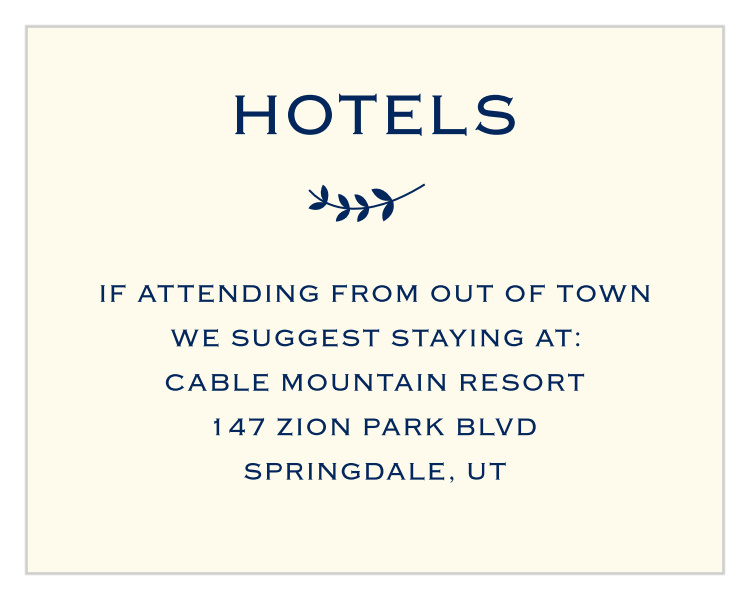 Lovely Lettering Bat Mitzvah Lodging Cards