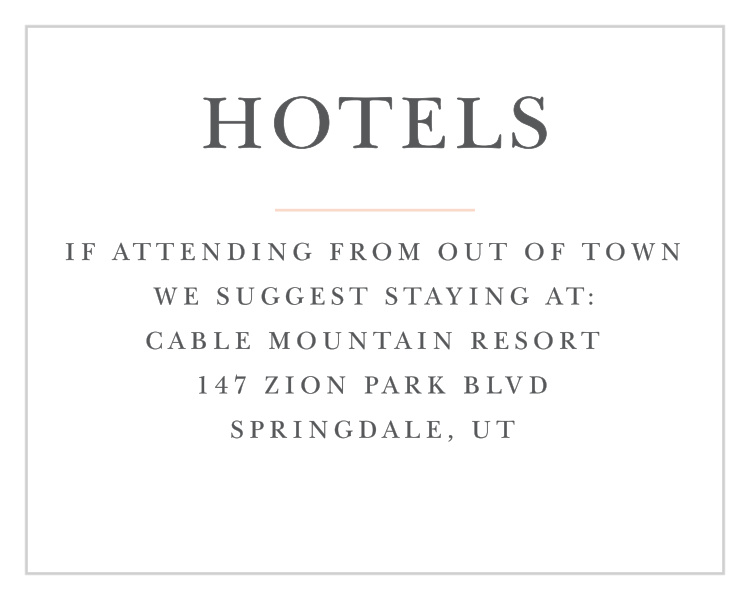 Thrilling Thirteen Bat Mitzvah Lodging Cards