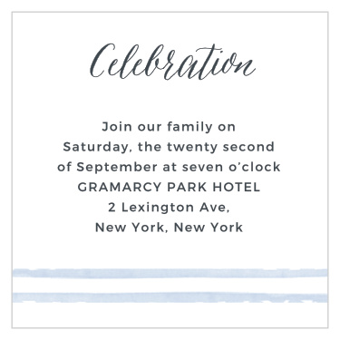 Watercolor Ikat Bat Mitzvah Reception Cards