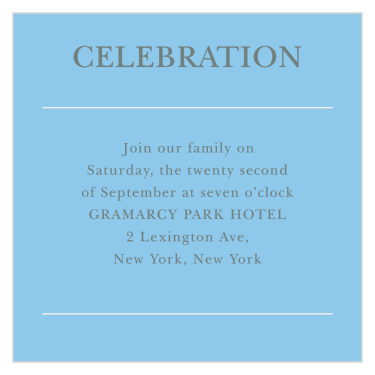 Regal Wreath Bat Mitzvah Reception Cards