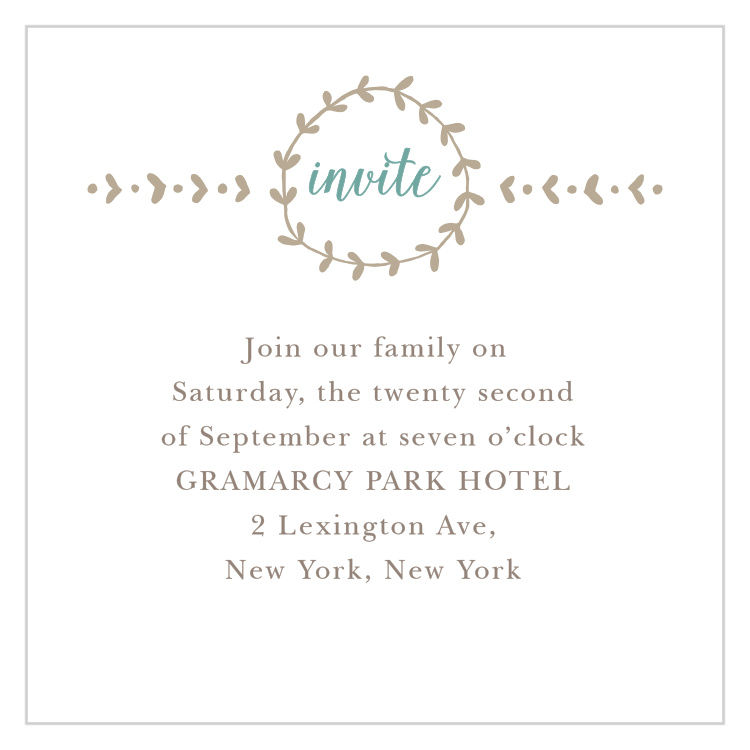 Back to Nature Bat Mitzvah Reception Cards