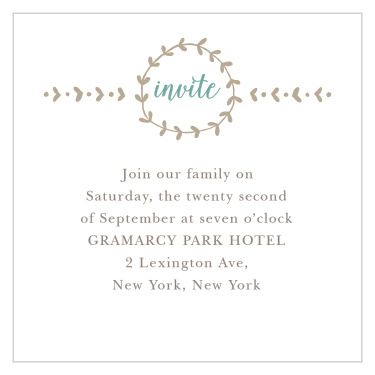Back to Nature Bat Mitzvah Reception Cards
