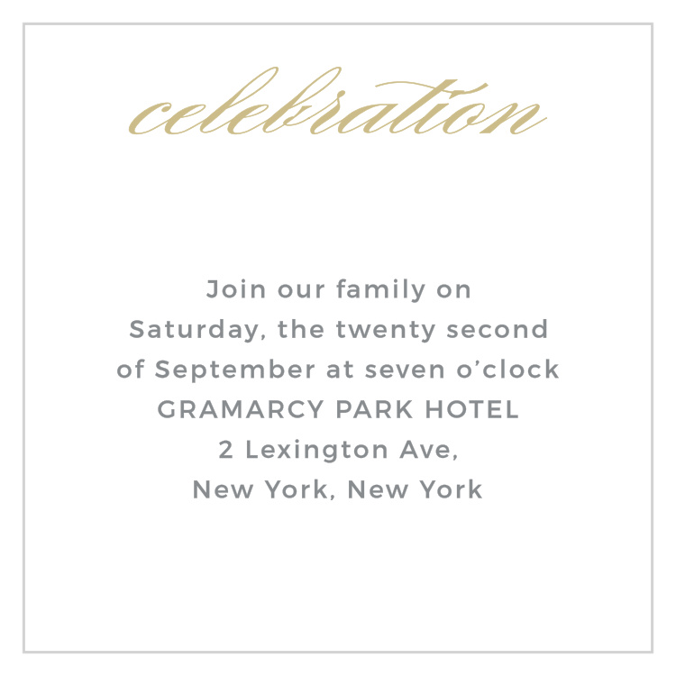 Golden City Bat Mitzvah Reception Cards