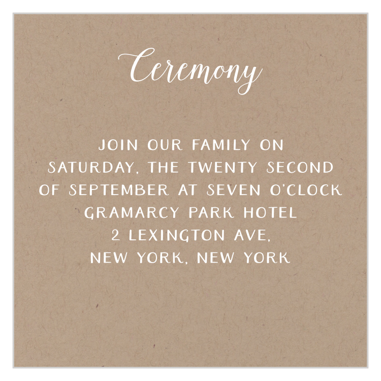 Rustic Party Bat Mitzvah Reception Cards