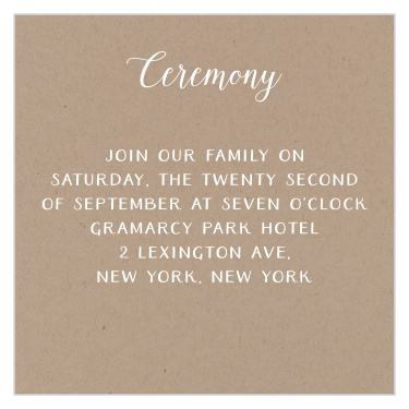 Rustic Party Bat Mitzvah Reception Cards