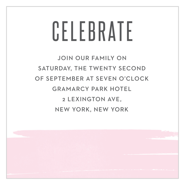 Pleasant Paintbrush Bat Mitzvah Reception Cards