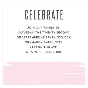 Pleasant Paintbrush Bat Mitzvah Reception Cards