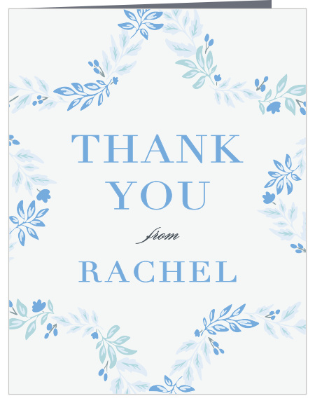 Floral Star Bat Mitzvah Thank You Cards