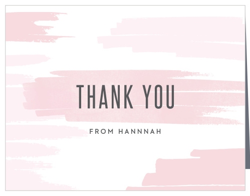 Pleasant Paintbrush Bat Mitzvah Thank You Cards