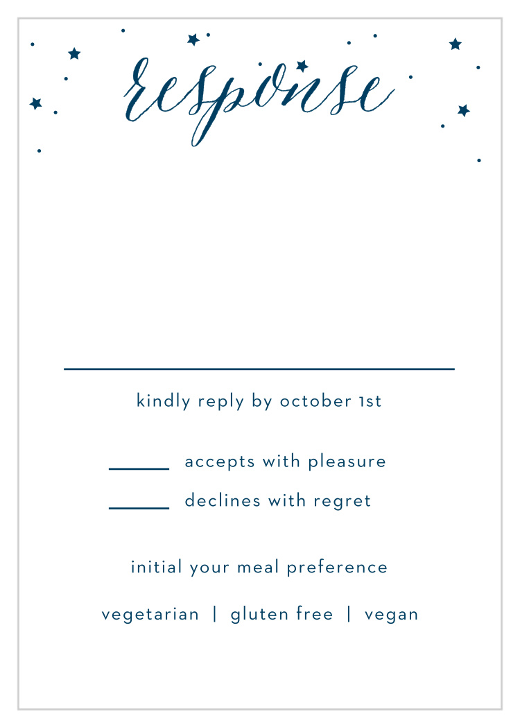 Starry Night Bar Mitzvah Response Cards
