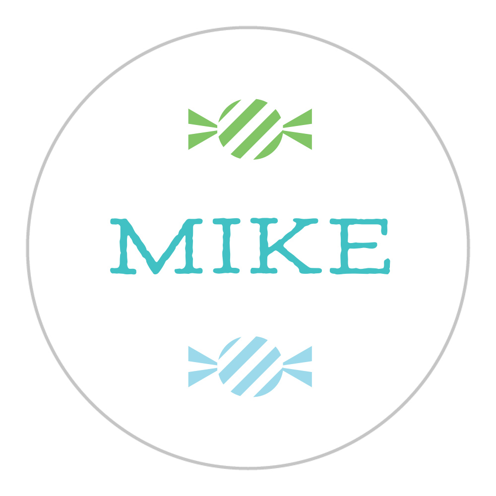 Candy Party Bar Mitzvah Stickers