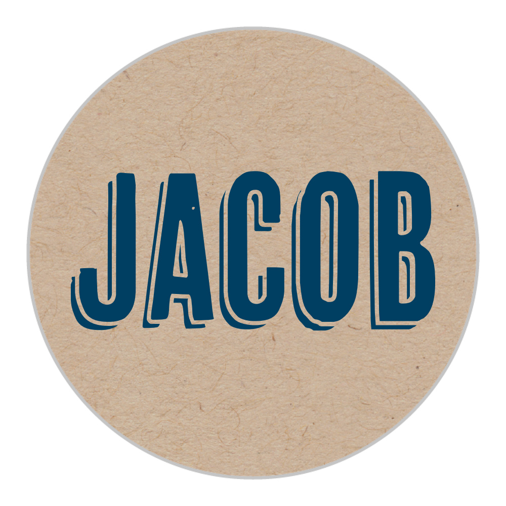 Rustic Kraft Bar Mitzvah Stickers