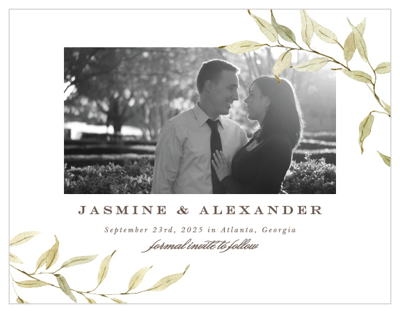 Let your friends and family know of your recent engagement and upcoming wedding, with our Vintage Classic Save the Date Magnets!