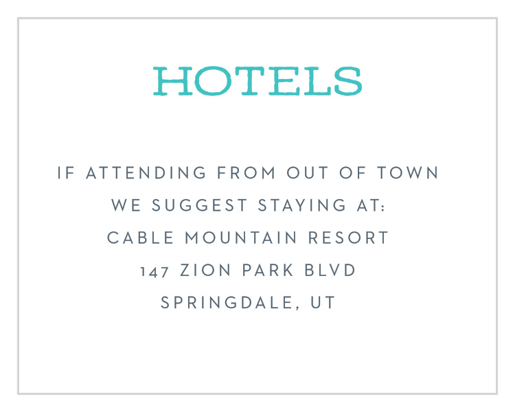Candy Party Bar Mitzvah Lodging Cards