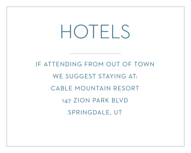 Mod Tallis Bar Mitzvah Lodging Cards