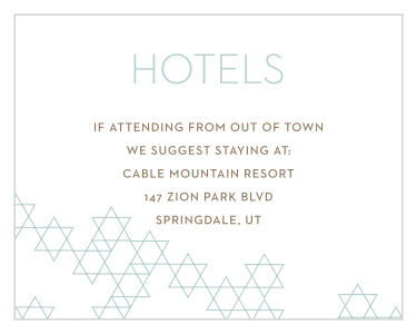 Star Pattern Bar Mitzvah Lodging Cards