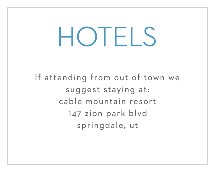 Colorful Names Bar Mitzvah Lodging Cards
