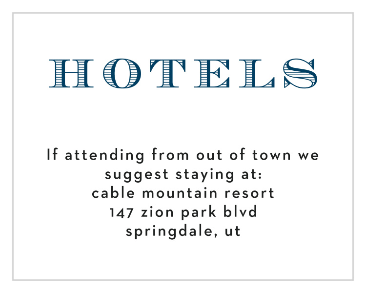 Precious Traditions Bar Mitzvah Lodging Cards