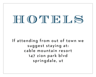 Precious Traditions Bar Mitzvah Lodging Cards