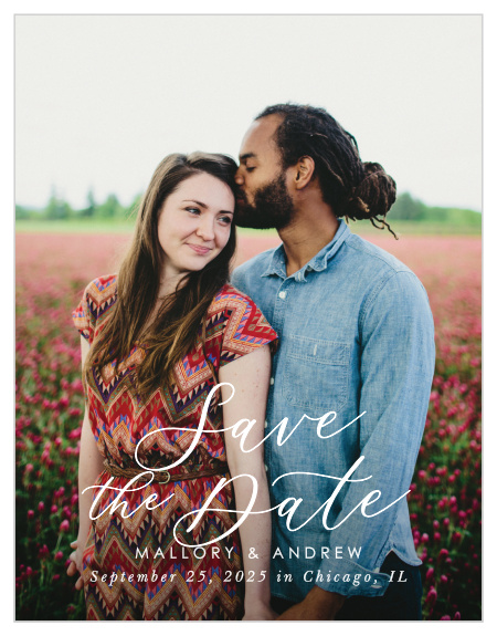 Be sure family and friends mark their calendars for your wedding with our Lovely Photo Save the Date Magnets. 