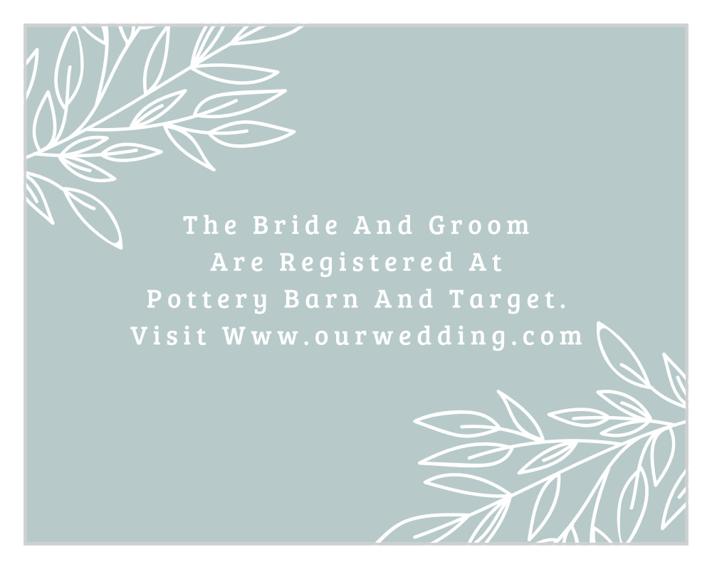Lakeside Leaves Registry Cards