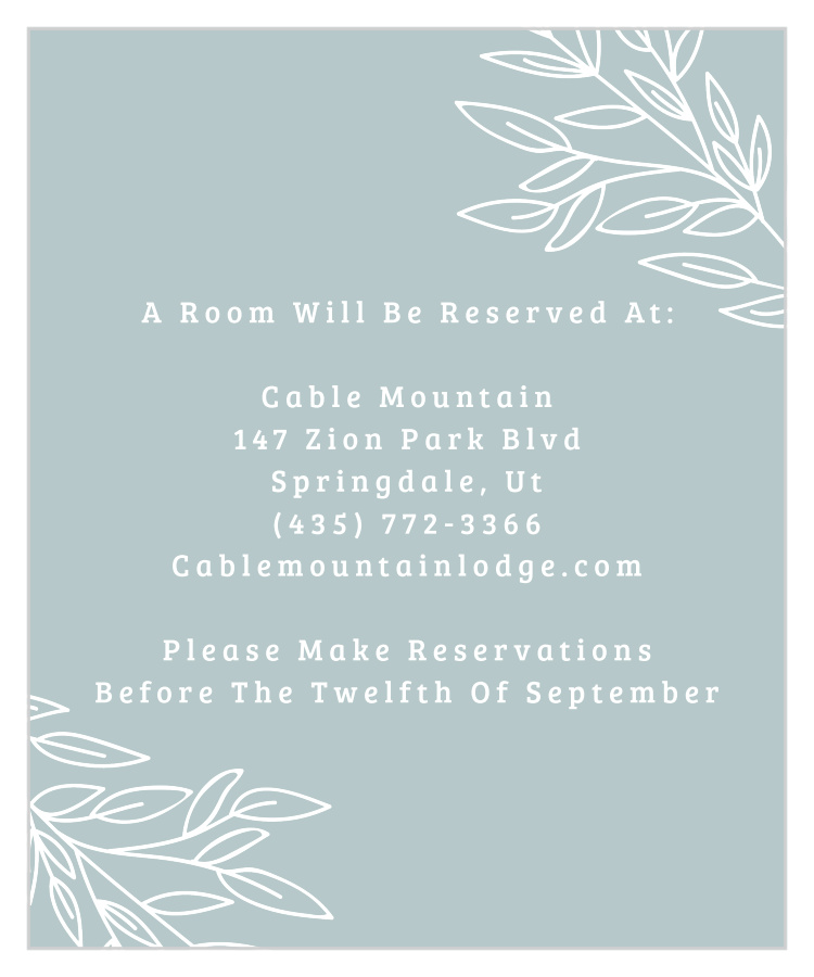 Lakeside Leaves Accommodation Cards