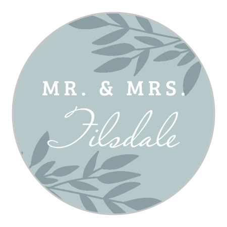 Lakeside Leaves Wedding Stickers