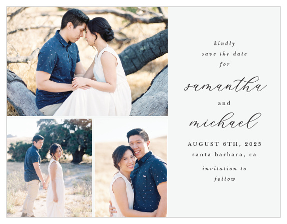 If a picture's worth a thousand words, then the Stacked Photo Save the Date Magnets say it all. Keep things simple with this beautiful and versatile design that lets your photos shine.