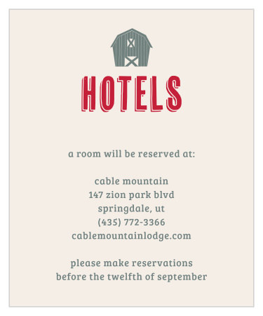 Do-Si-Do Accommodation Cards