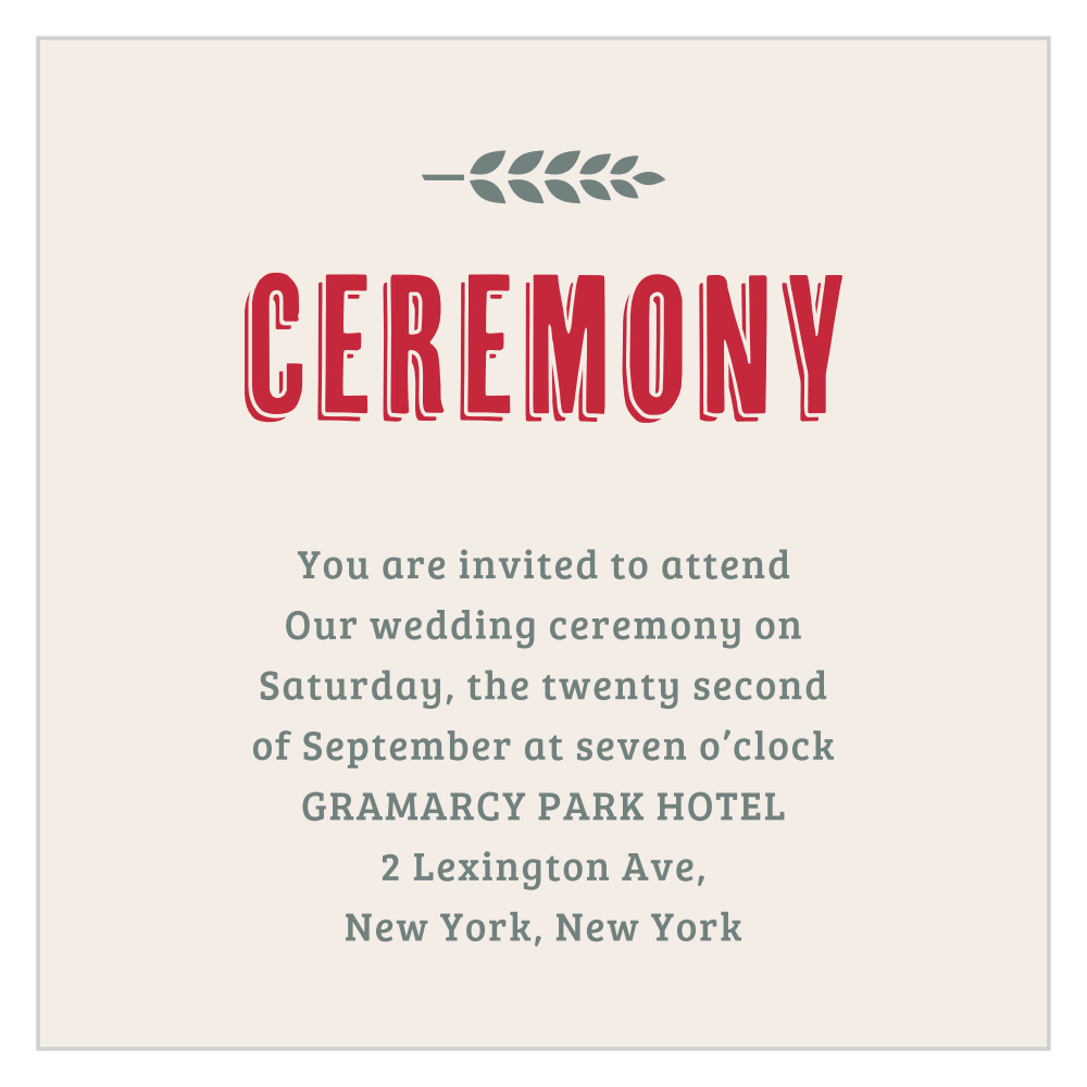 Do-Si-Do Ceremony Cards