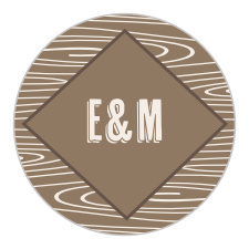 A beautifully stylized wood grain decorates the background of our Do-Si-Do Stickers.