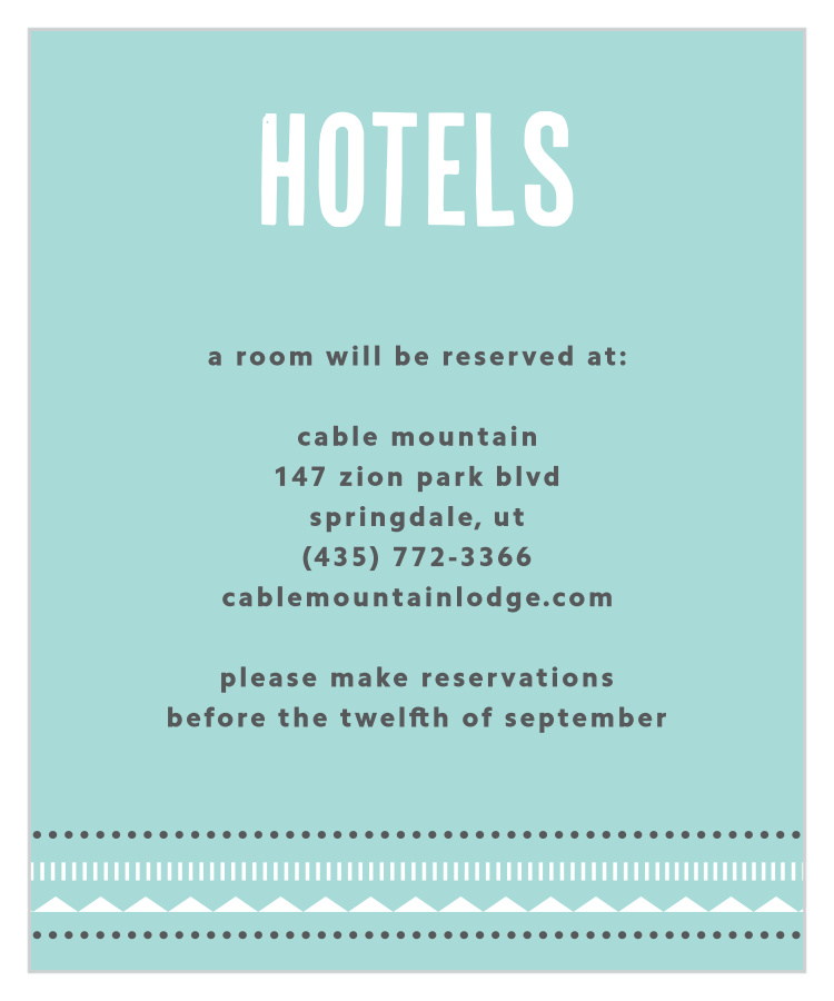 Deco Charm Accommodation Cards