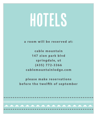 Deco Charm Accommodation Cards