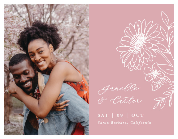 Reserve a spot on your friends and family's calendars with our Elegant Daisy Save the Date Magnets.