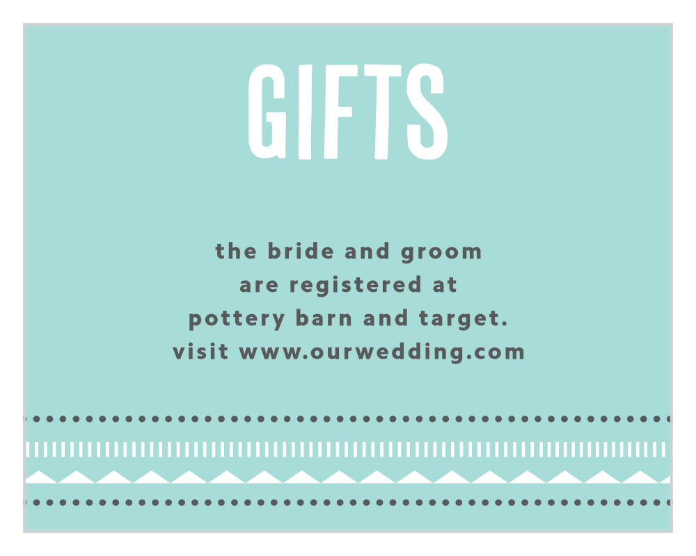 Deco Charm Registry Cards