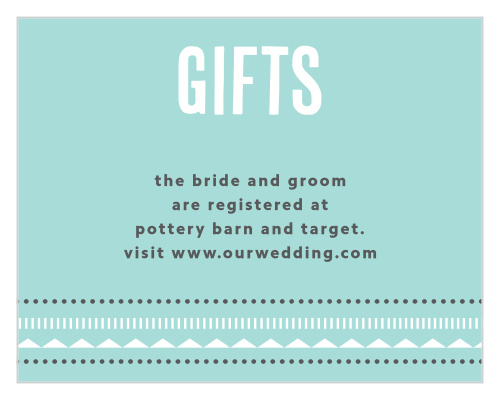 Deco Charm Registry Cards