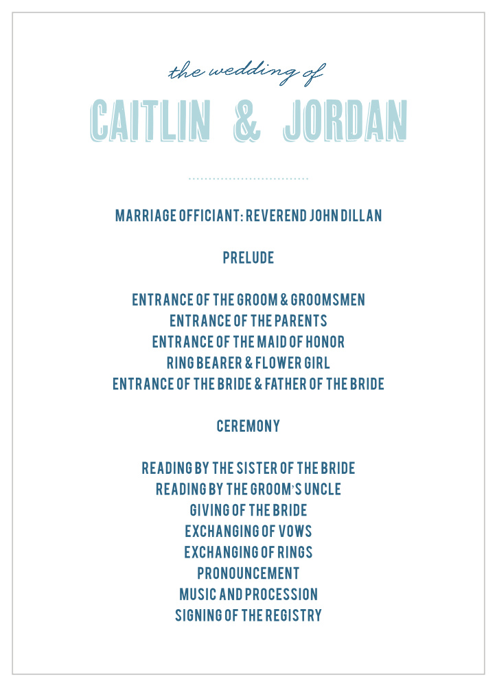 Dream Big Wedding Programs