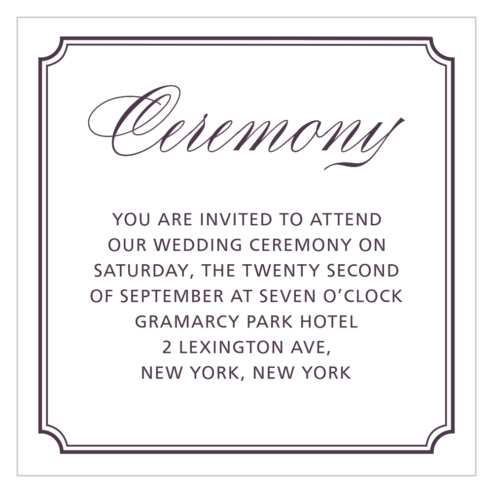 Style & Grace Ceremony Cards