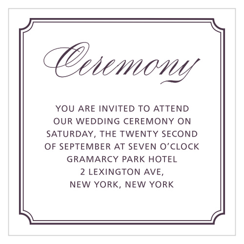 Style & Grace Ceremony Cards