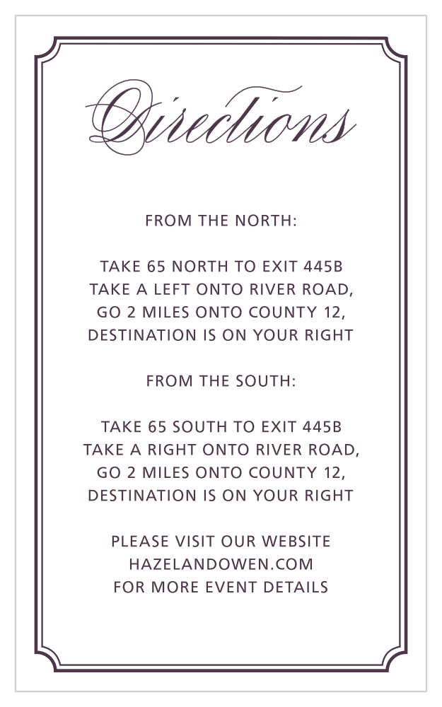 Style & Grace Direction Cards